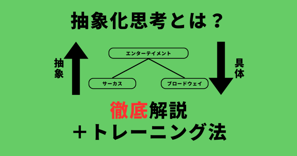 抽象化思考,徹底解説,トレーニング法